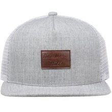 GREY CAP WITH BROWN LEATHER - cap