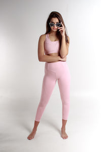 HIGH WAIST PREMIUM PEONY BLUSH LEGGING